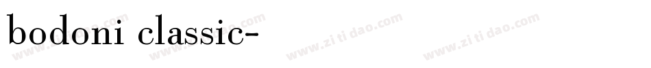 bodoni classic字体转换